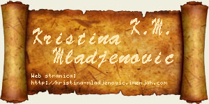 Kristina Mlađenović vizit kartica